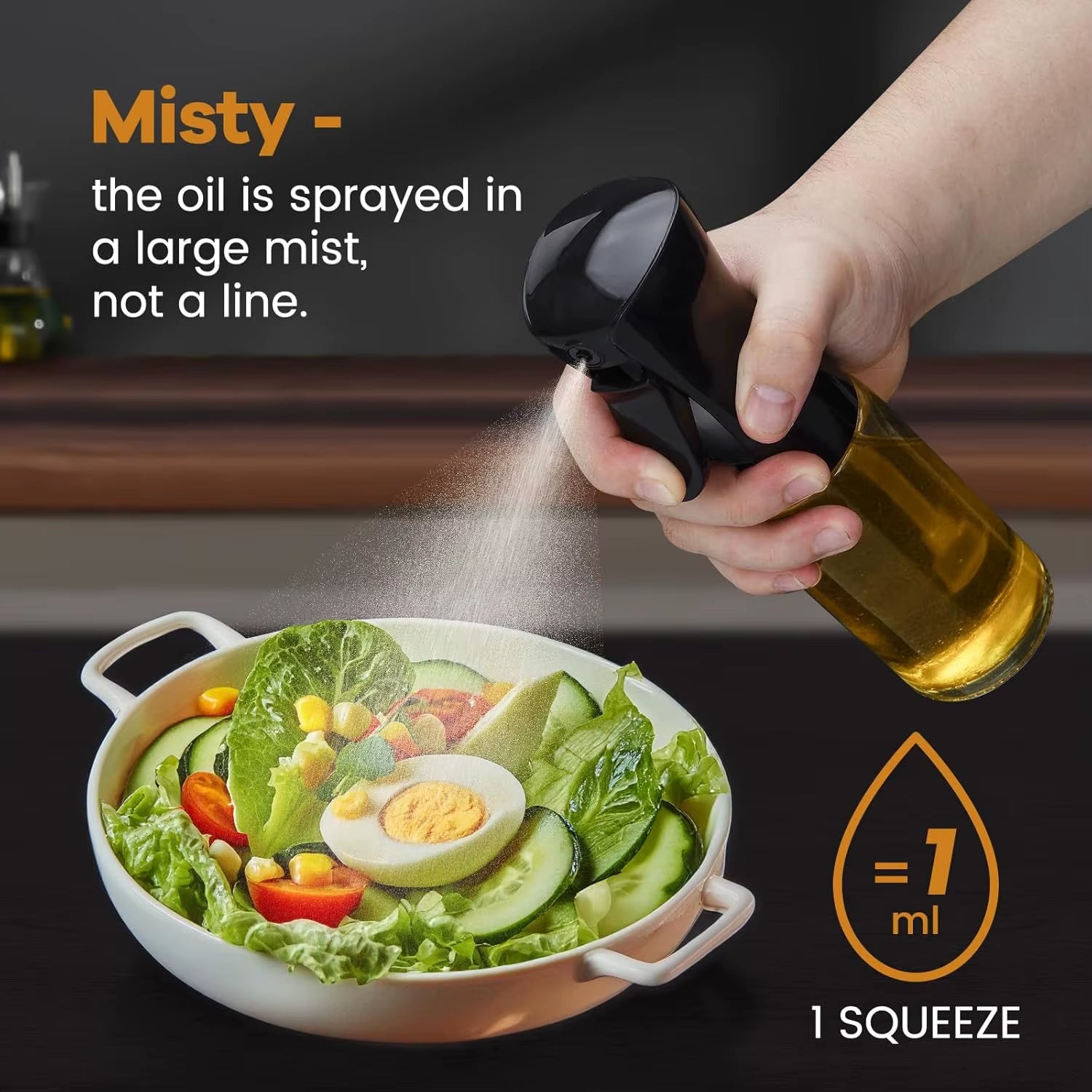 Oil Sprayer for Cooking Olive Oil Sprayer Mister, Olive Oil Spray Bottle, Kitchen Gadgets Accessories for Air Fryer