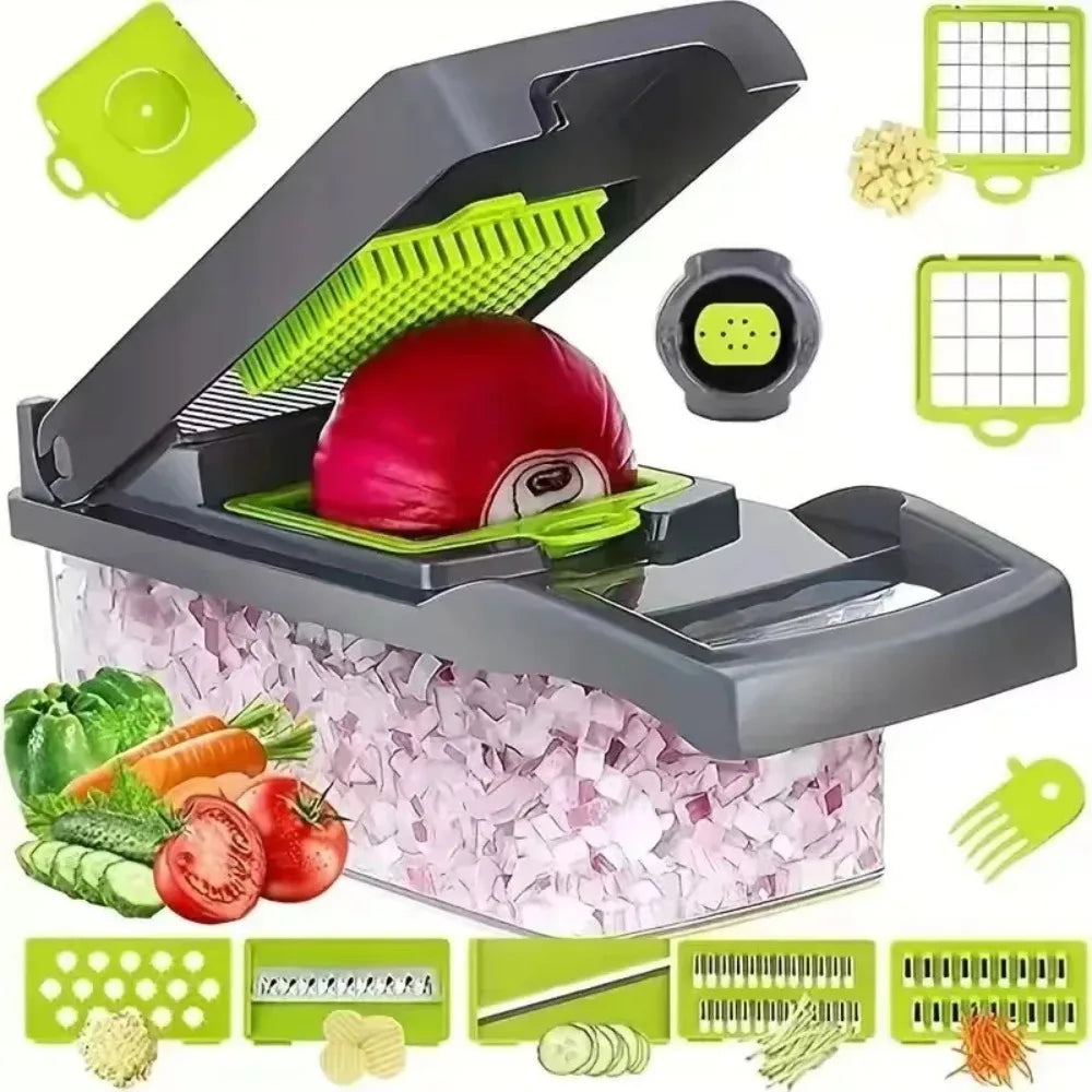 Multi-Functional Vegetable Cutter, Kitchen Household, Potato Shreds, Shredded and Diced, Radish Grater, Slicer Kitchen Gadgets