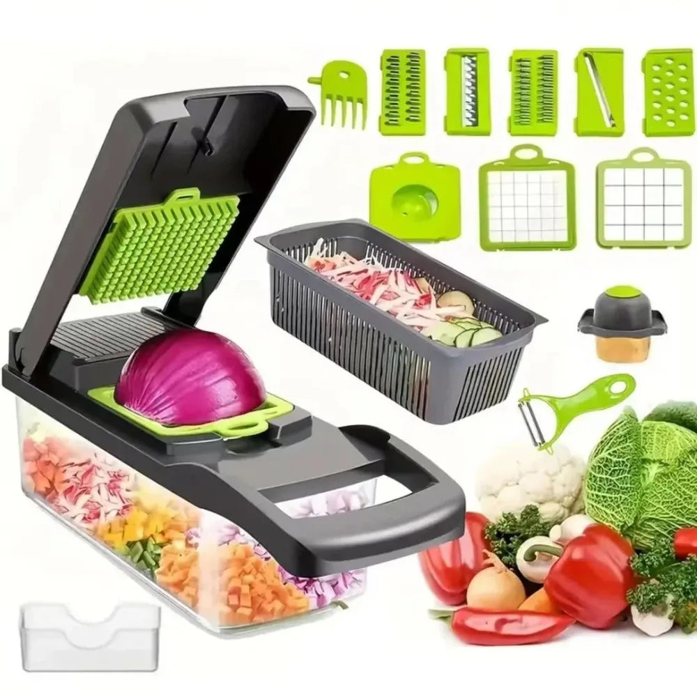 Multi-Functional Vegetable Cutter, Kitchen Household, Potato Shreds, Shredded and Diced, Radish Grater, Slicer Kitchen Gadgets