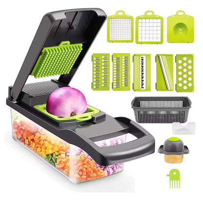 16/14 in 1 Multifunctional Vegetable Chopper Handle Food Grate Food Chopper Vegetable Slicer Dicer Cut Kitchen Items Cocina